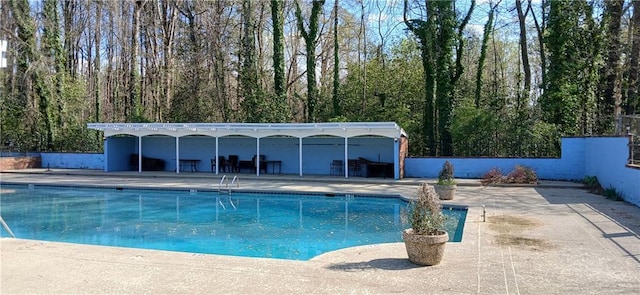 view of pool featuring a patio area