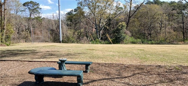 view of green lawn