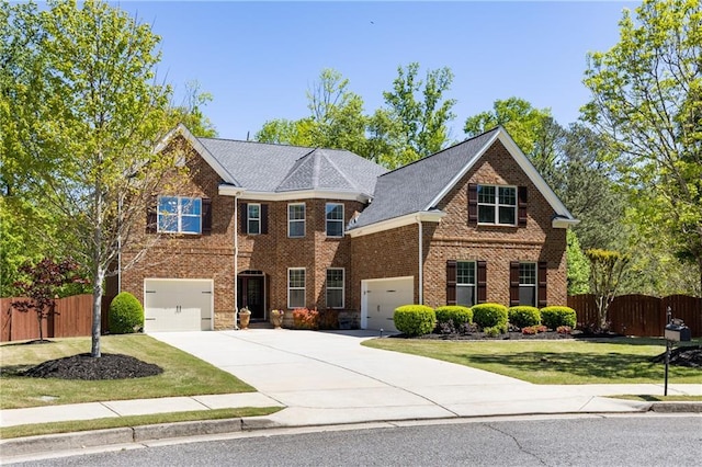 1695 Peyton Farm Dr, Alpharetta, GA 30004 - view of front of house with a garage, driveway, and brick siding