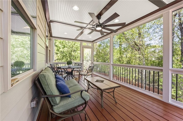 1695 Peyton Farm Dr, Alpharetta, GA 30004 - sunroom / solarium featuring a ceiling fan