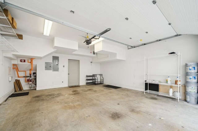 71 Krog St NE, Atlanta, GA 30307 - garage with electric panel, a garage door opener, and baseboards
