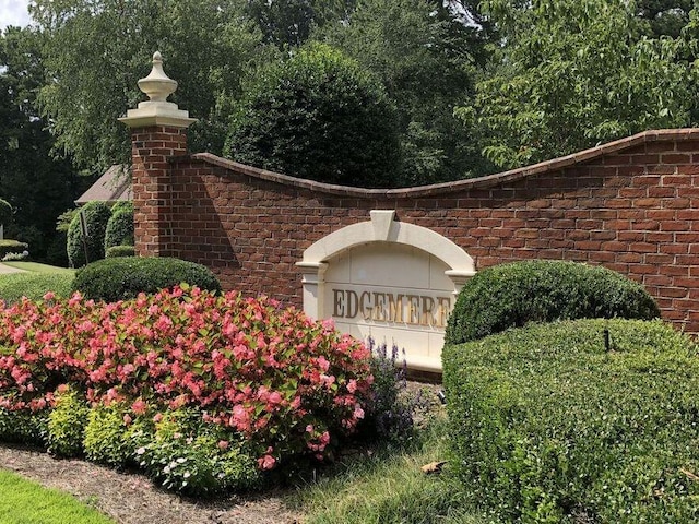 view of community sign
