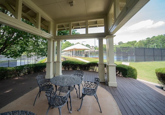 2521 Wood Creek Ct, Dacula, GA 30019 - view of patio / terrace with a gazebo