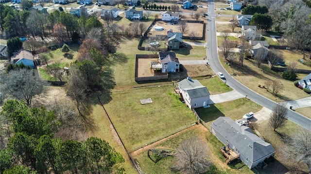 aerial view featuring a residential view