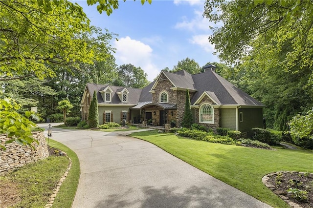 2160 Bradley Trl, Cumming, GA 30041 - view of front of home featuring a front yard and stone siding
