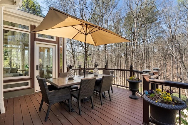 2160 Bradley Trl, Cumming, GA 30041 - wooden terrace with outdoor dining area