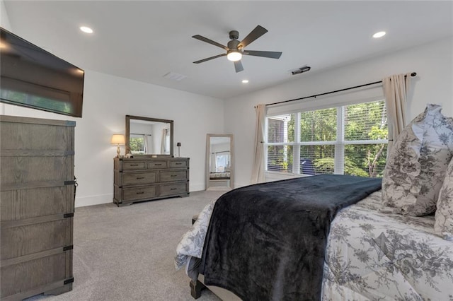 147 Wolf Creek Cv, Lagrange, GA 30240 - carpeted bedroom featuring recessed lighting and ceiling fan