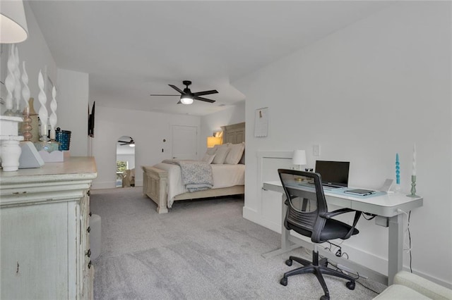147 Wolf Creek Cv, Lagrange, GA 30240 - carpeted bedroom with a desk and ceiling fan
