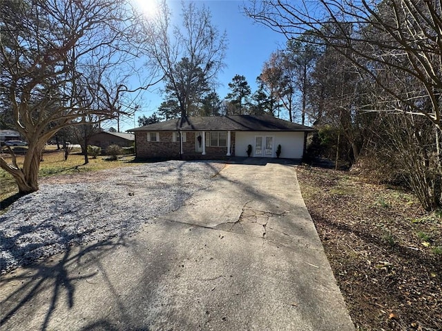 view of ranch-style home