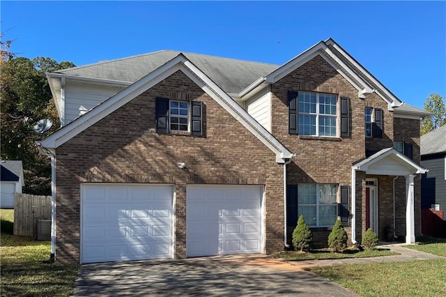 view of front facade with a garage