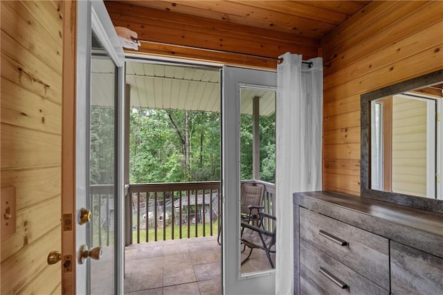 1182 Cedar Rd, Lincolnton, GA 30817 - entryway featuring wooden walls and wood ceiling
