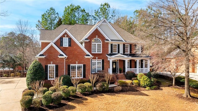 view of front of house with covered porch