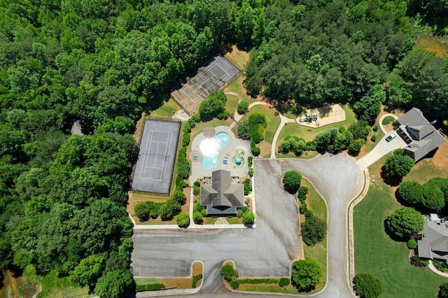 7251 Bluewater Ln, Douglasville, GA 30135 - aerial view of property's location featuring a pool area