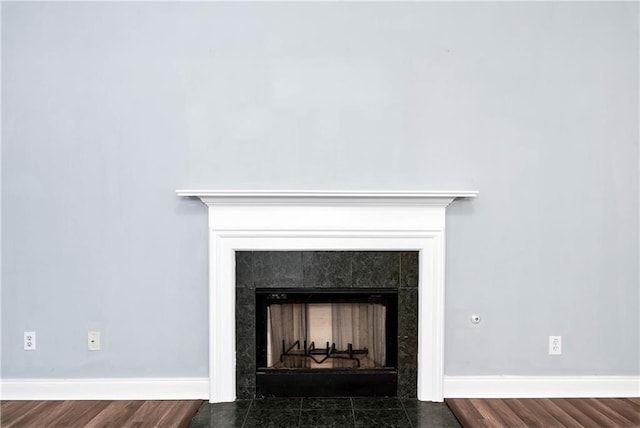 285 Kentshire Pl, Lawrenceville, GA 30044 - detailed view of a tile fireplace and baseboards