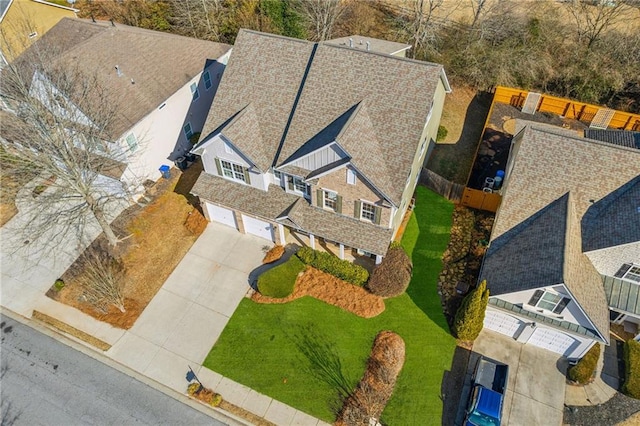 birds eye view of property