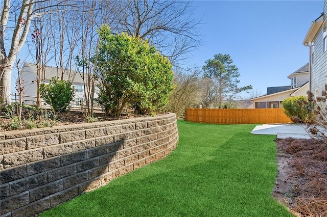 view of yard featuring a patio area