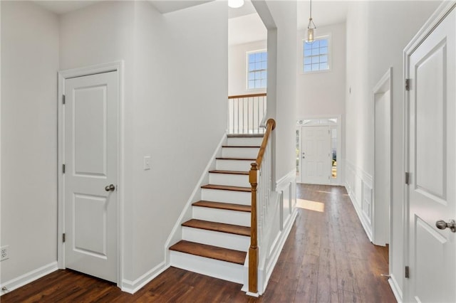 entryway featuring dark hardwood / wood-style flooring