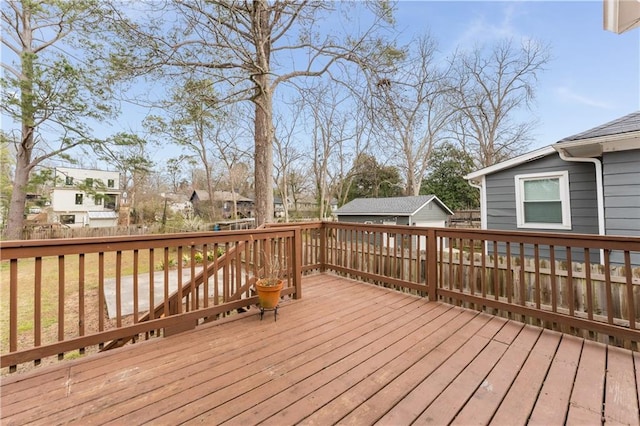 deck featuring a residential view