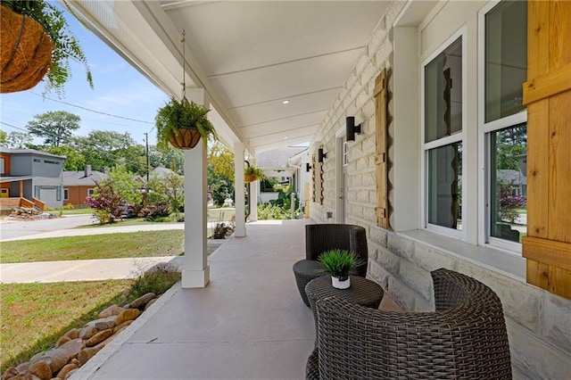 view of patio featuring covered porch