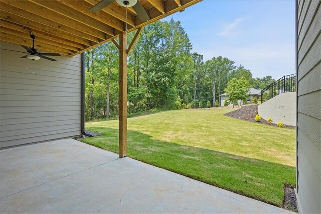 9224 Waldrip Rd, Gainesville, GA 30506 - view of patio / terrace with ceiling fan