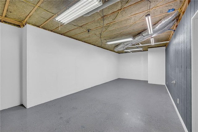 view of finished below grade area