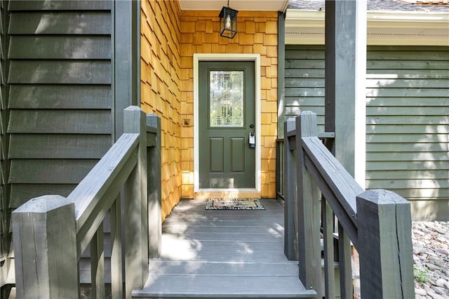 view of exterior entry