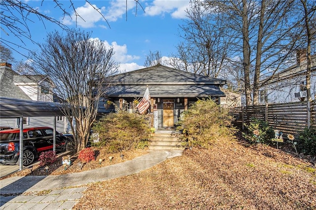 view of front of home