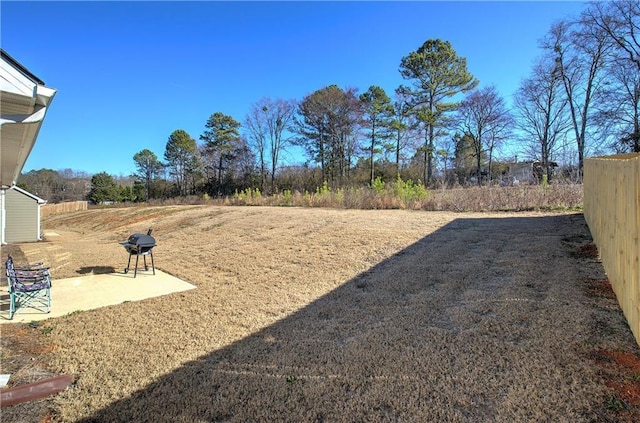 view of yard featuring a patio