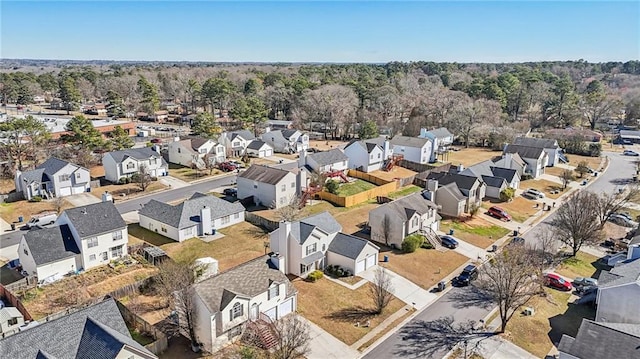 bird's eye view with a residential view