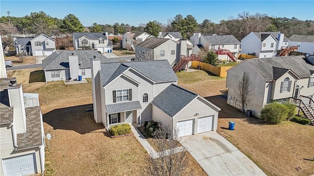 bird's eye view featuring a residential view