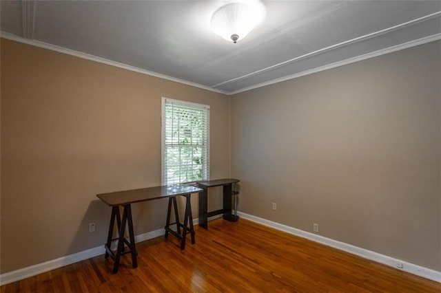 600 Forrest Rd, Fort Oglethorpe, GA 30742 - home office with wood finished floors and crown molding