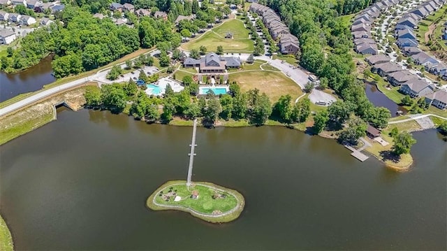 7835 Keepsake Ln, Flowery Branch, GA 30542 - aerial overview of property's location featuring a large body of water and nearby suburban area