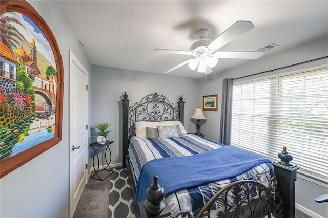 7835 Keepsake Ln, Flowery Branch, GA 30542 - bedroom with carpet floors, baseboards, and ceiling fan