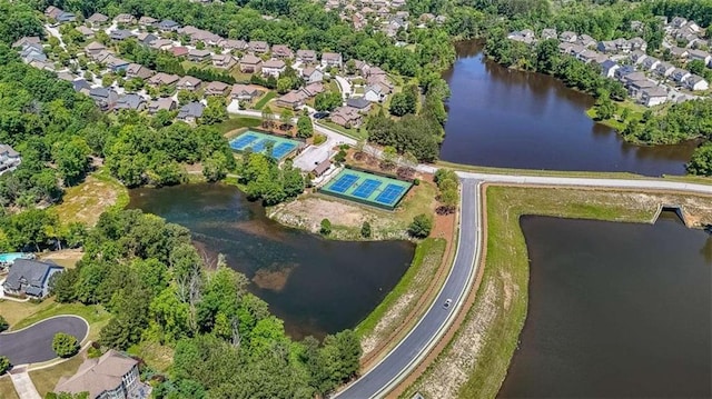 7835 Keepsake Ln, Flowery Branch, GA 30542 - aerial view of property's location with a large body of water and nearby suburban area