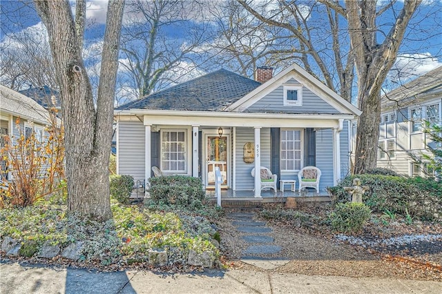 bungalow-style home with a porch