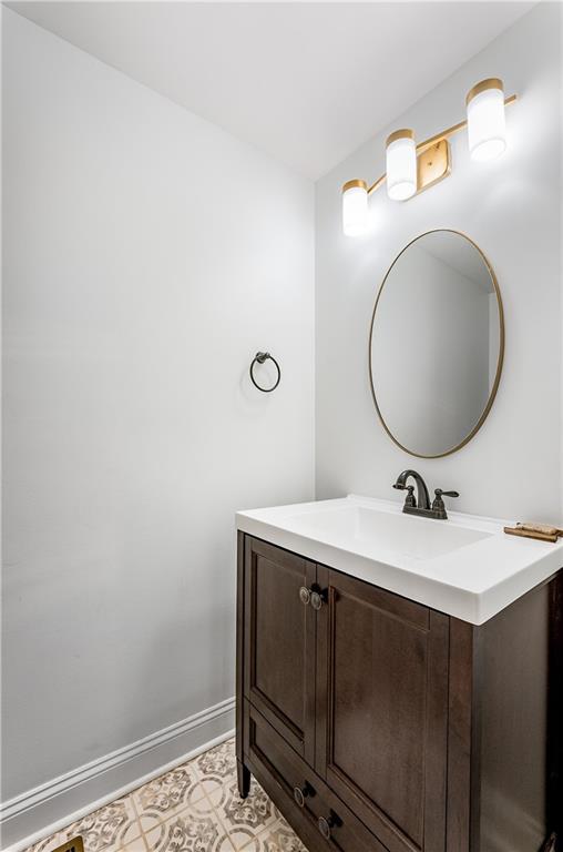 bathroom featuring vanity