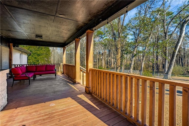 view of wooden terrace