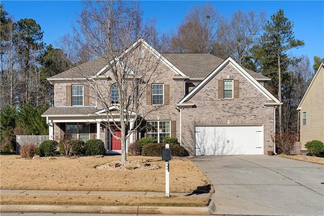 front of property featuring a garage