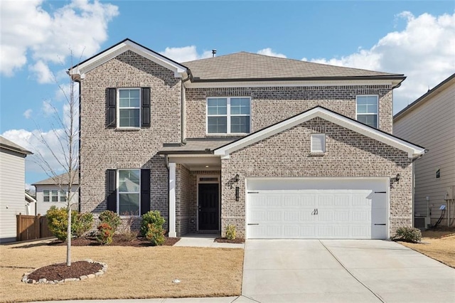 front facade with a garage