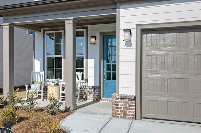 entrance to property with a porch