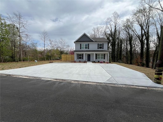 front of property featuring a porch