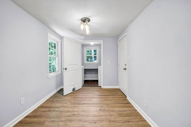 interior space with light wood-type flooring