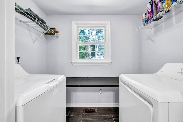 laundry room featuring washing machine and clothes dryer