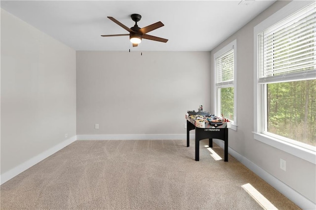 35 Bridgestone Way SE, Cartersville, GA 30120 - carpeted home office with a ceiling fan and baseboards