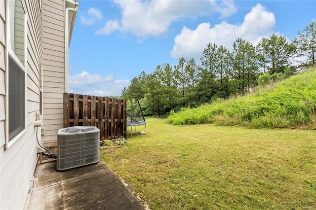 5668 Union Pointe Dr, Union City, GA 30291 - view of green lawn with a trampoline and cooling unit