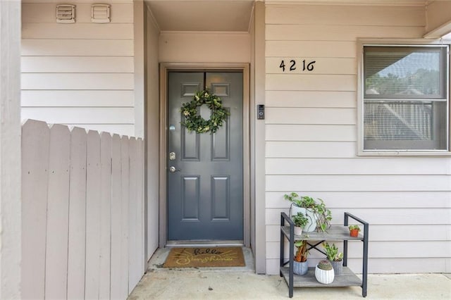 view of property entrance