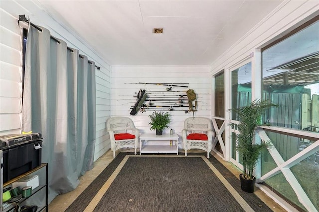 view of sunroom