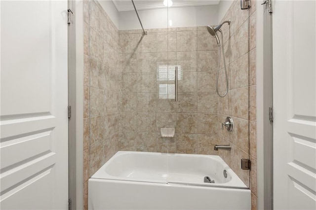 4015 Roberts Crest Ln, Suwanee, GA 30024 - full bath with shower / bath combination and crown molding