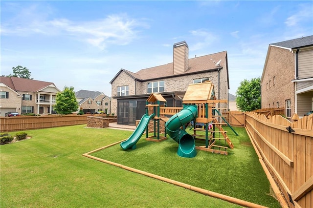 4015 Roberts Crest Ln, Suwanee, GA 30024 - view of play area featuring a residential view