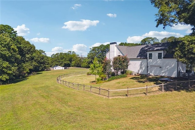 3842 Ernest W Barrett Pkwy SW, Marietta, GA 30064 - view of yard featuring a view of countryside and a garage